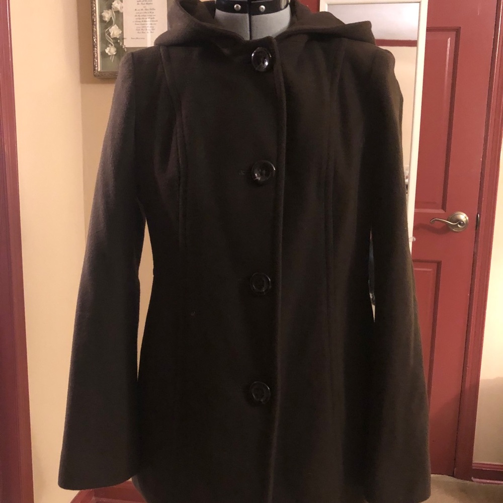 Anne Klein Brown Wool Coat